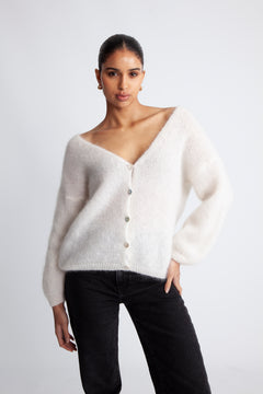 Cornelia Ls Cardigan - White