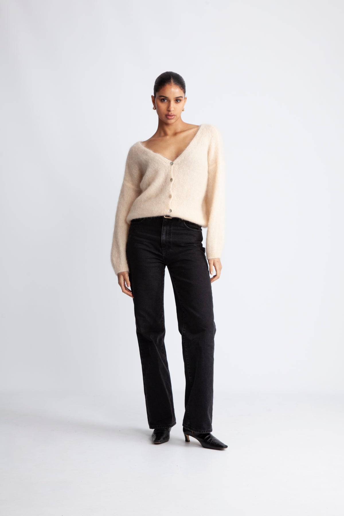 Cornelia Ls Cardigan - Almond