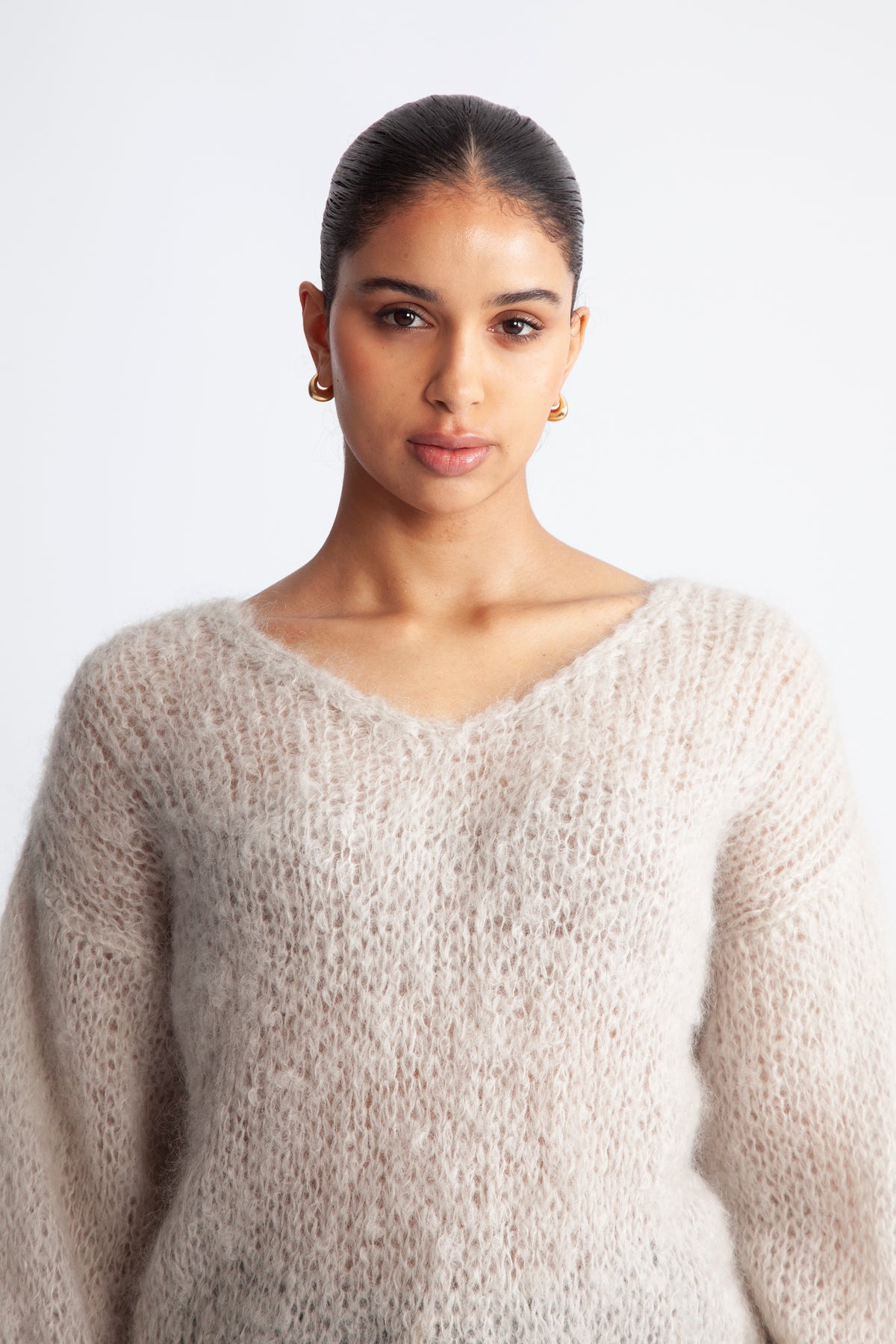 Milana LS Mohair Knit - Beige