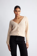 Cornelia Ls Cardigan - Almond