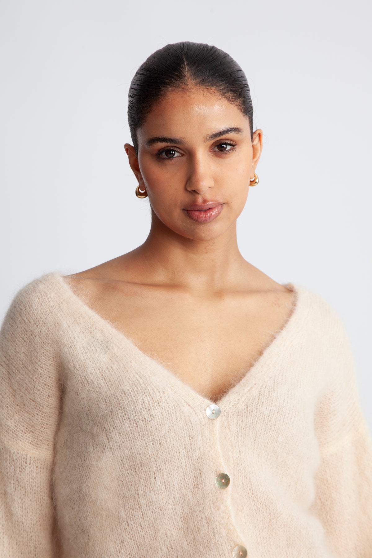 Cornelia Ls Cardigan - Almond