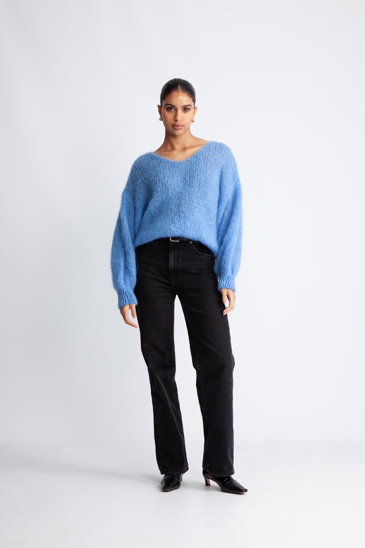 Milana LS Mohair Knit - Himmelsblå