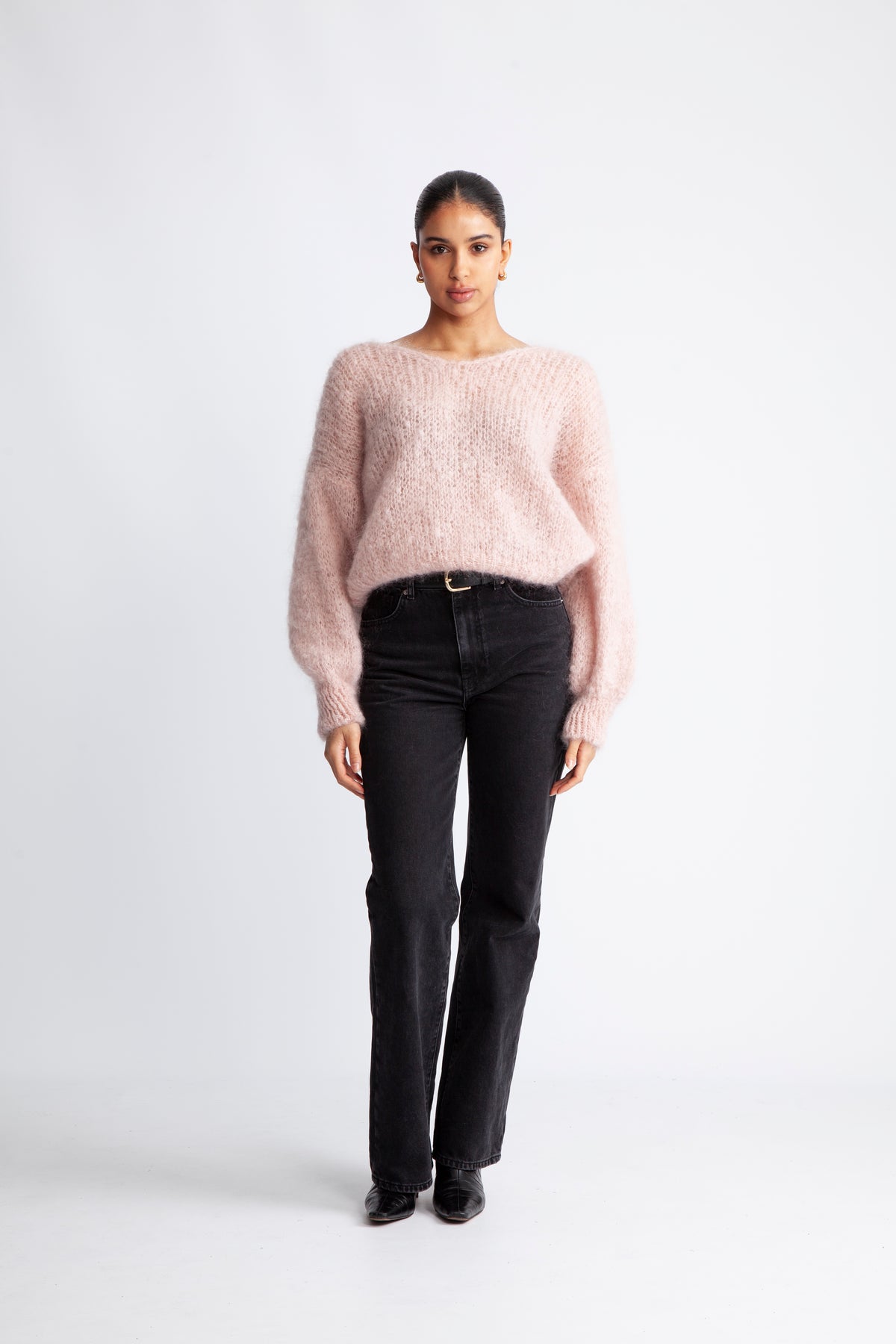 Milana LS Mohair Knit - Ljusrosa