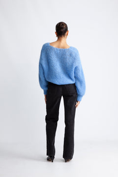 Milana LS Mohair Knit - Sky Blue