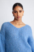 Milana LS Mohair Knit - Himmelsblå