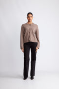 Yasanni Ls Knit Cardigan - Taupe Gray