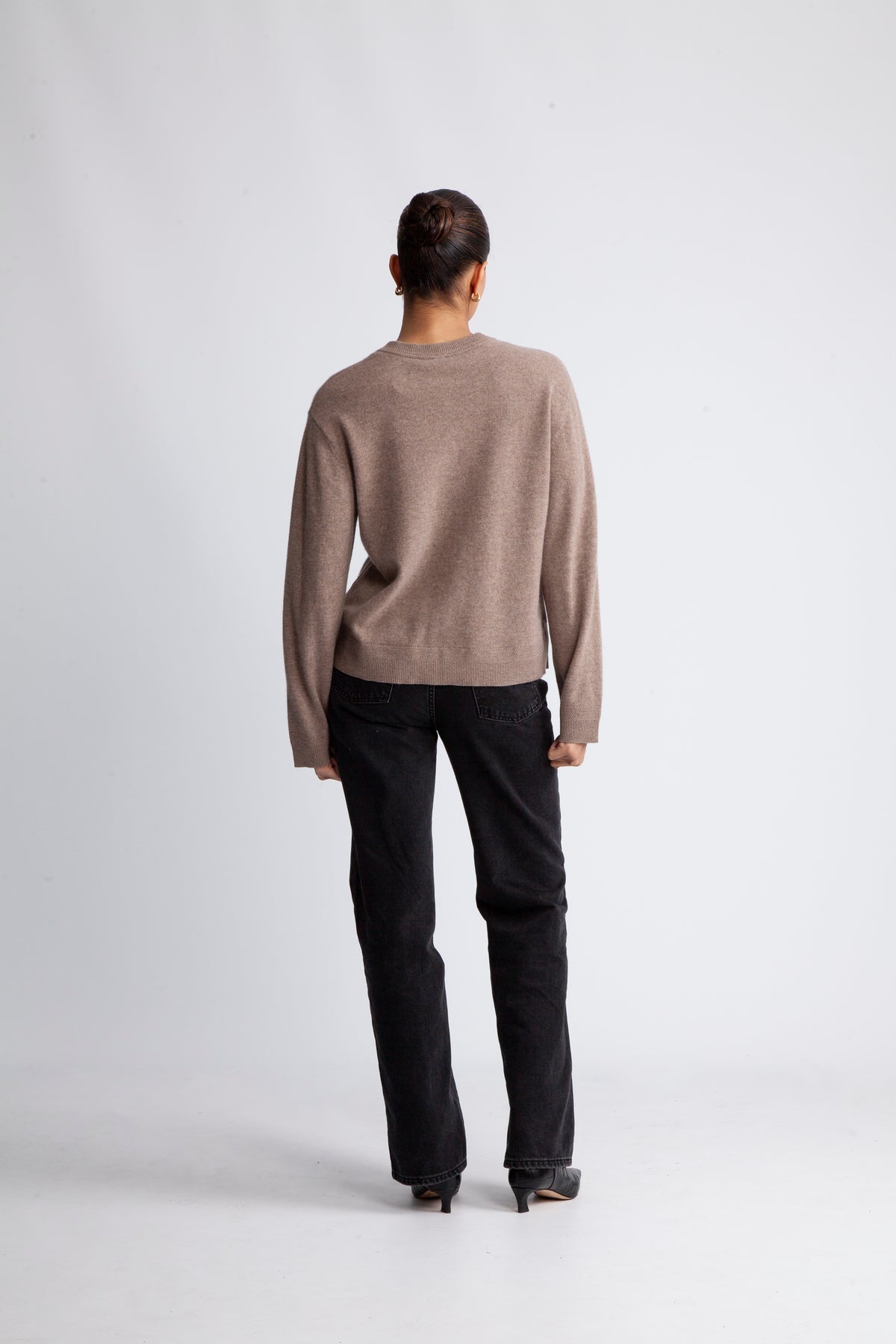 Yasanni Ls Knit Cardigan - Taupe Gray