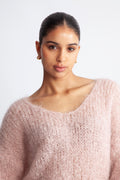 Milana LS Mohair Knit - Ljusrosa