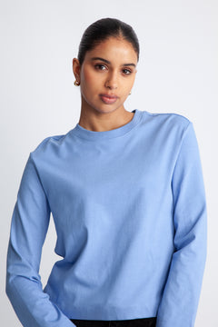 Essential Ls Boxy Tee - Cornflower Blue