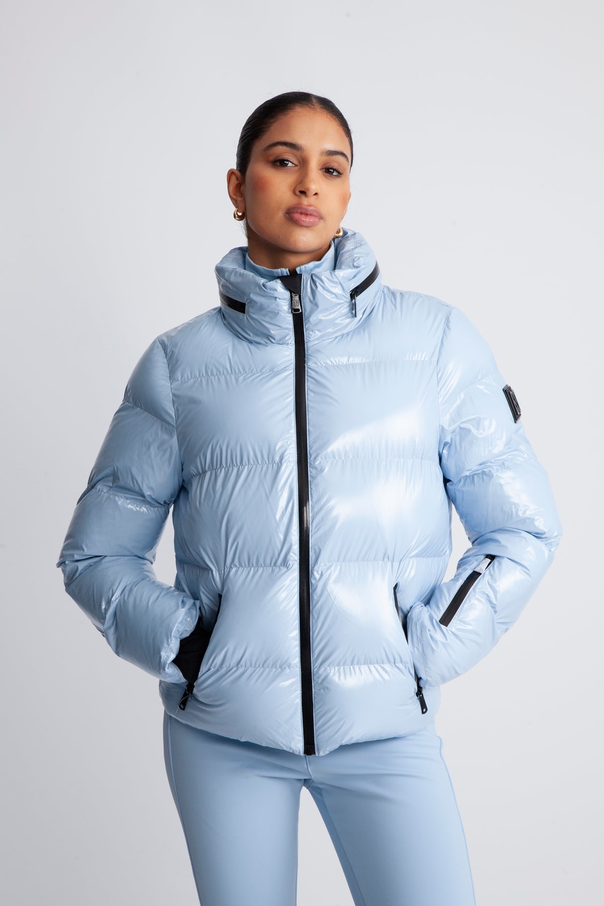 Gstaad Laquer Ski Jacket - Powder Blue