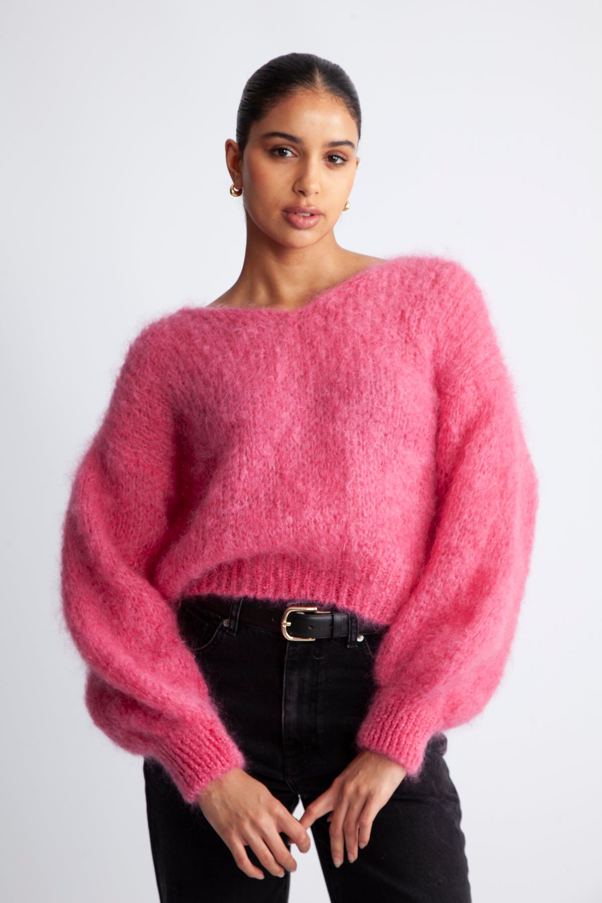 Milana LS Mohair Knit - Pink