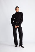 Yasfonny LS Knit Pullover - Svart