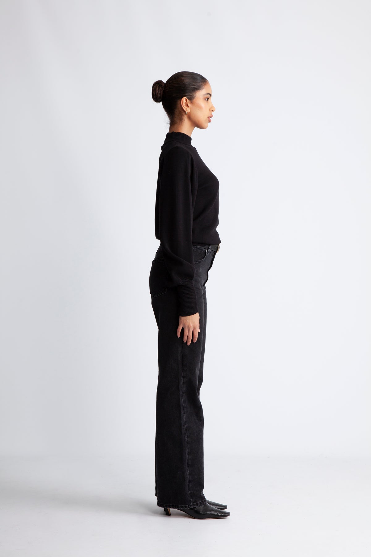 Yasfonny LS Knit Pullover - Svart