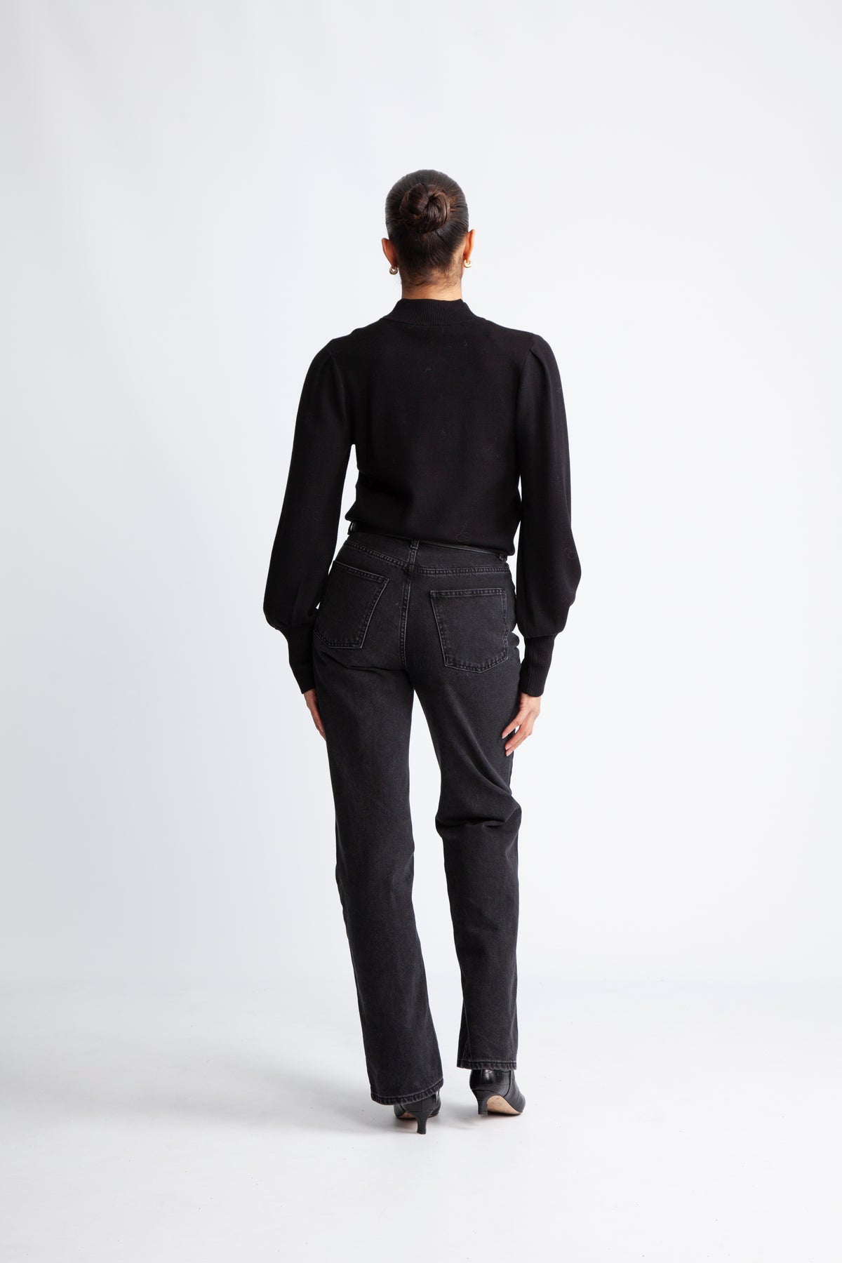 Yasfonny LS Knit Pullover - Svart