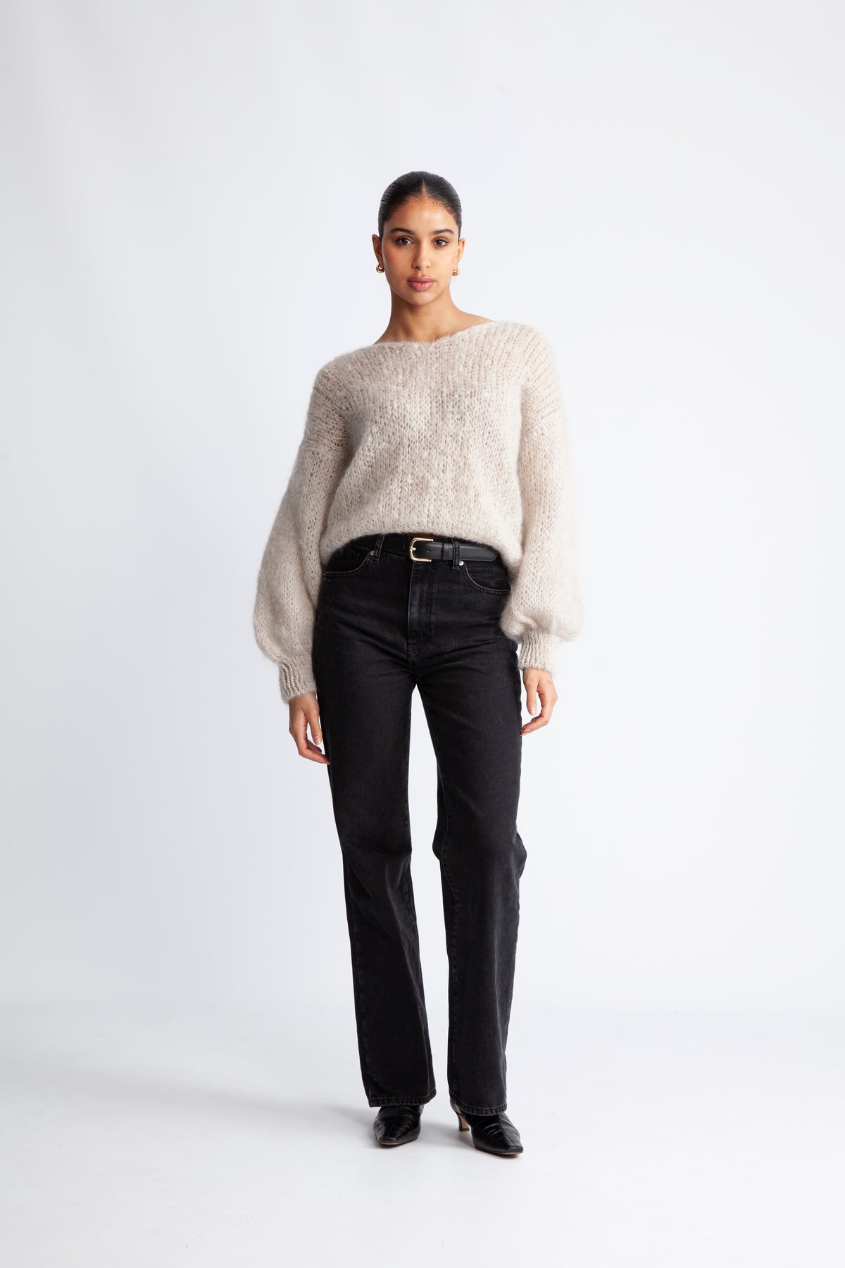 Milana LS Mohair Knit - Beige