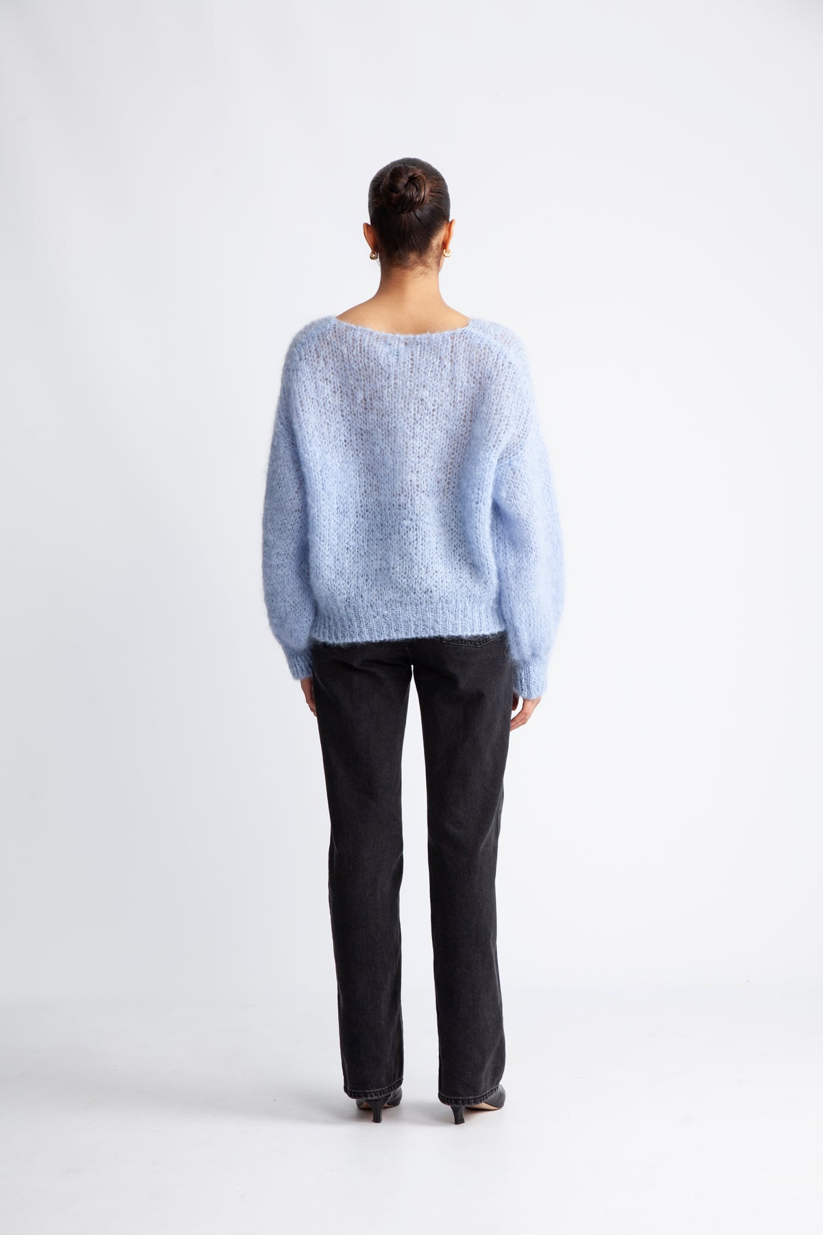 Milana Ls Mohair Knit - Light Blue