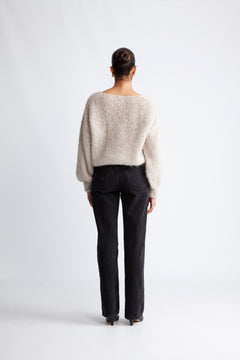 Milana Ls Mohair Knit - Beige