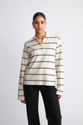 Lovella Striped Polo LL Tee - Summer Sand