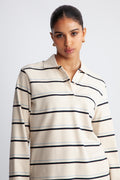Lovella Striped Polo LL Tee - Summer Sand