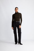 Rigmor Avalina Rib R Pullover - Forest Night