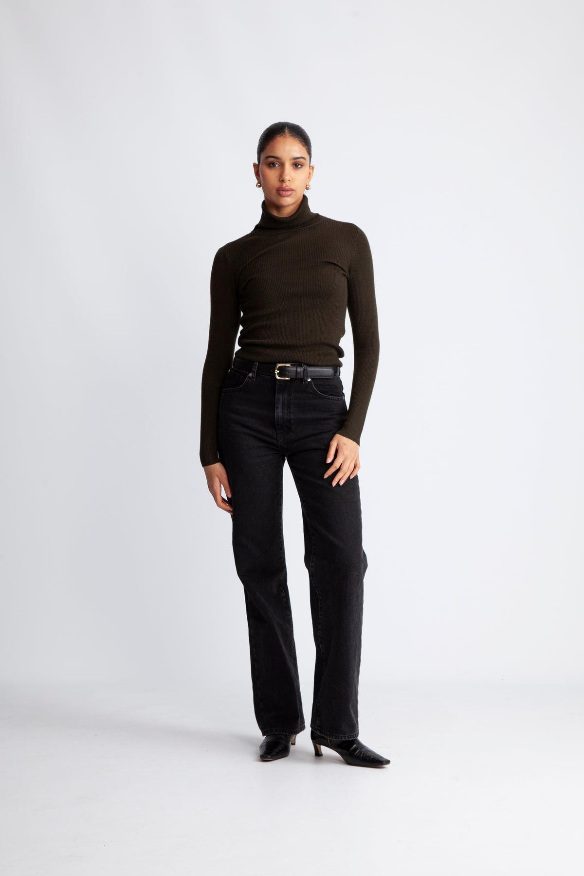 Rigmor Avalina Rib R Pullover - Forest Night
