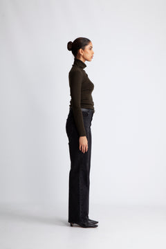 Rigmor Avalina Rib R Pullover - Forest Night