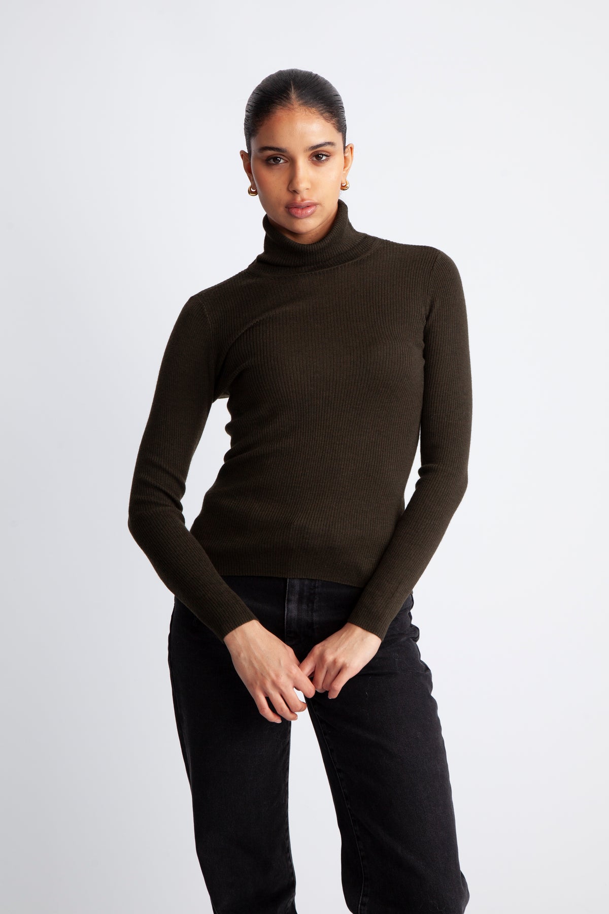 Rigmor Avalina Rib R Pullover - Forest Night