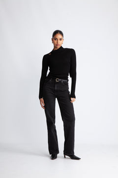 Moon Draped Ls - Black