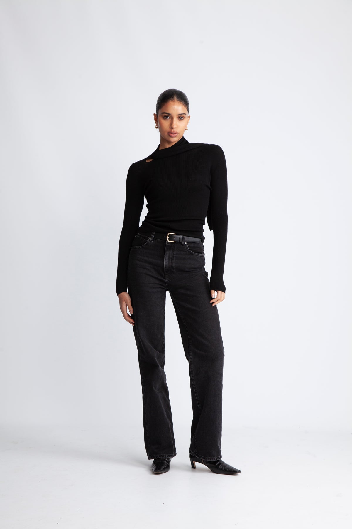 Moon Draped Ls - Black