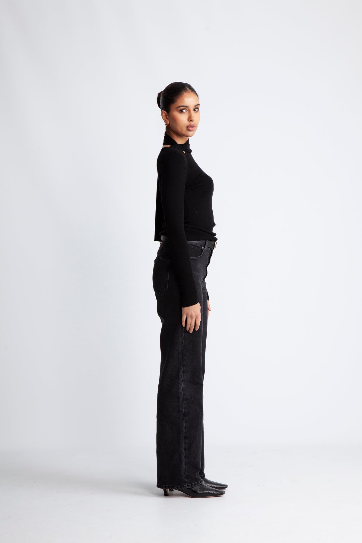 Moon Draped Ls - Black