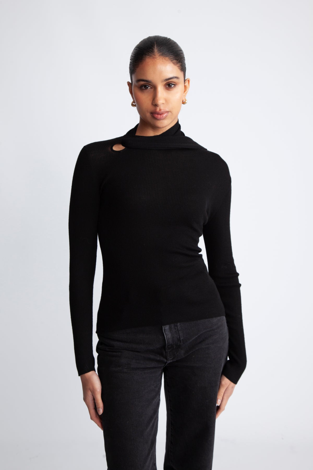 Moon Draped Ls - Black
