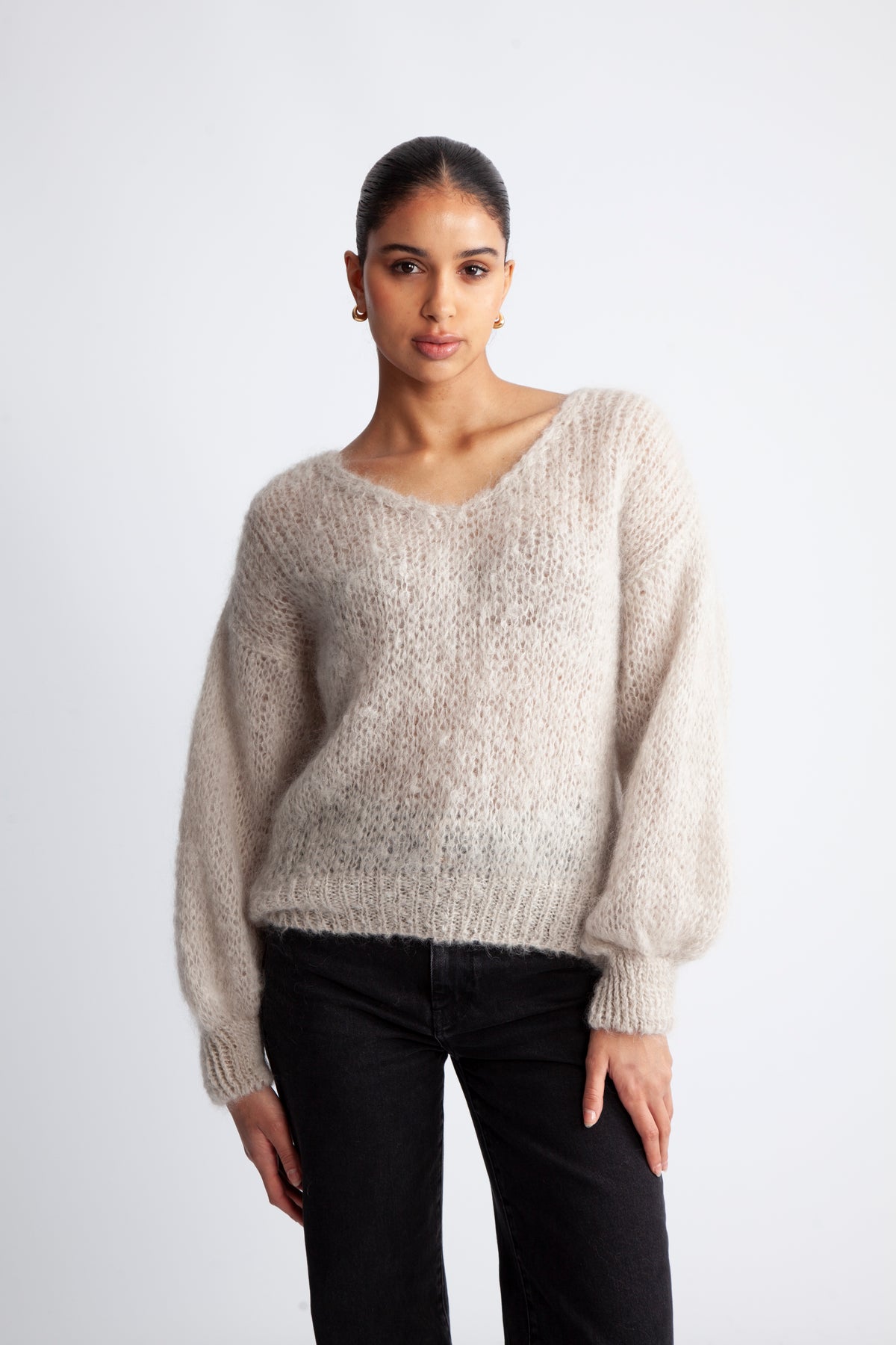 Milana LS Mohair Knit - Beige
