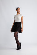 Yastucca Hmw Pearl Knit Skirt S. - Black
