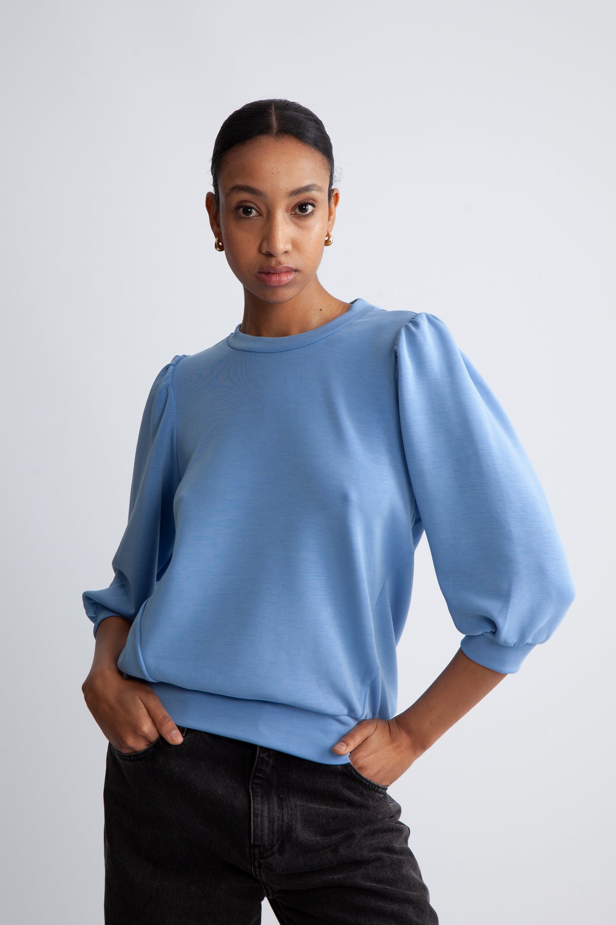 Tenny 3/4 Sweatshirt - Cornflower Blue