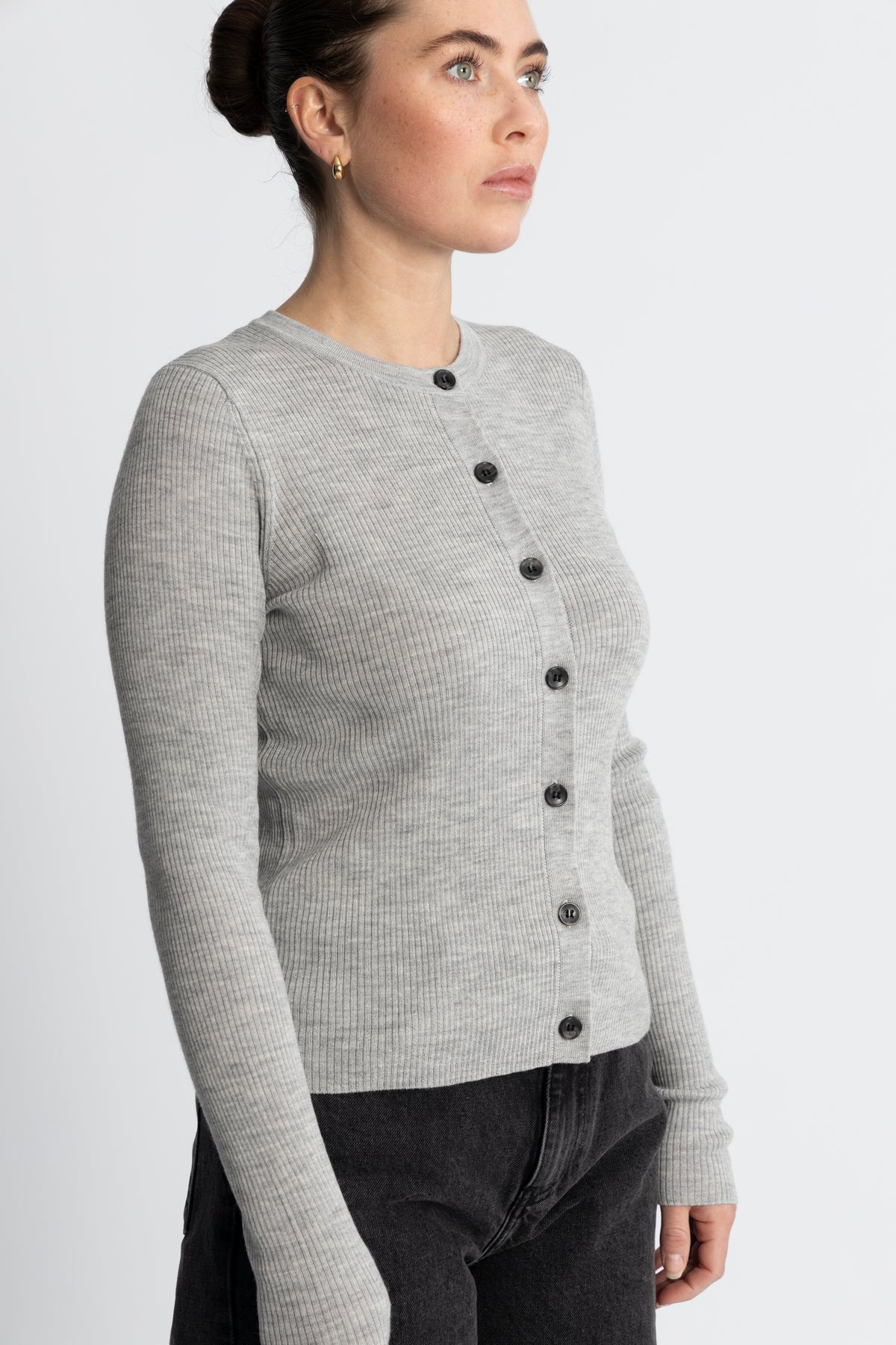 Rigmor Avalina Ribbkofta - Light Grey Melange