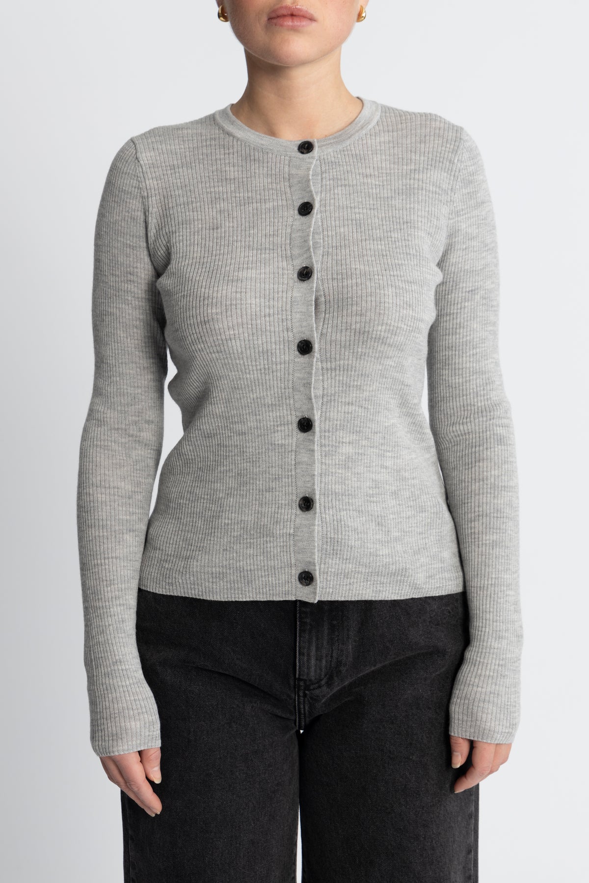 Rigmor Avalina Ribbkofta - Light Grey Melange