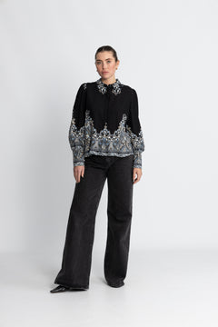Yasbirma Ls Shirt - Black Birma Print