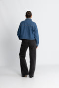 Adalyn Elena Shirt - Mid Blue Wash