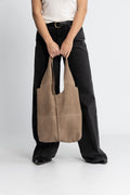 Suede Demi Bag - Moral Gray