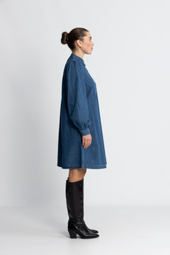 Elena Shirt Dress - Mid Blue Wash