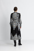 Yasbirma Ls Long Shirt Dress - Black Birma Print
