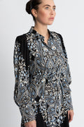 Yasbirma Ls Long Shirt Dress - Black Birma Print