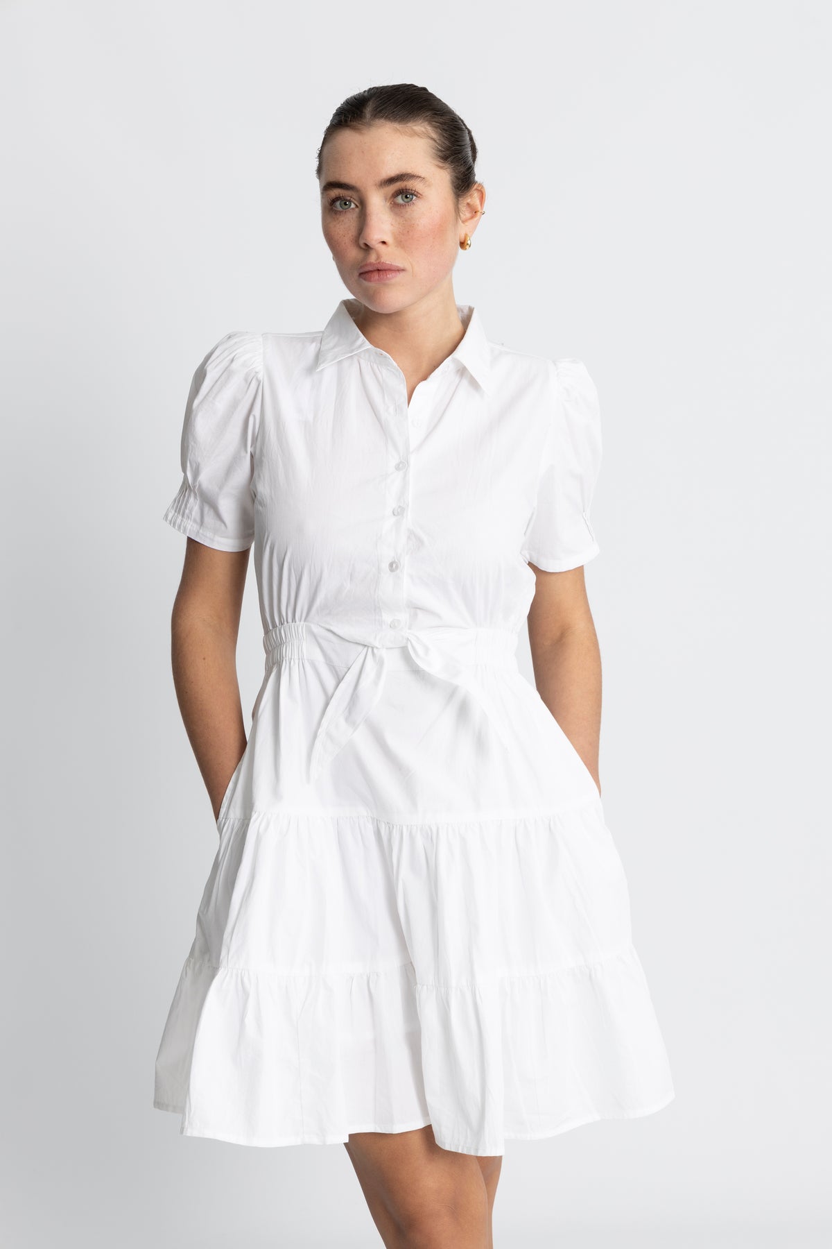 Aurora Dress - Sockervit Poplin