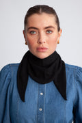 Marie Narrow Cashmere Scarf - Black