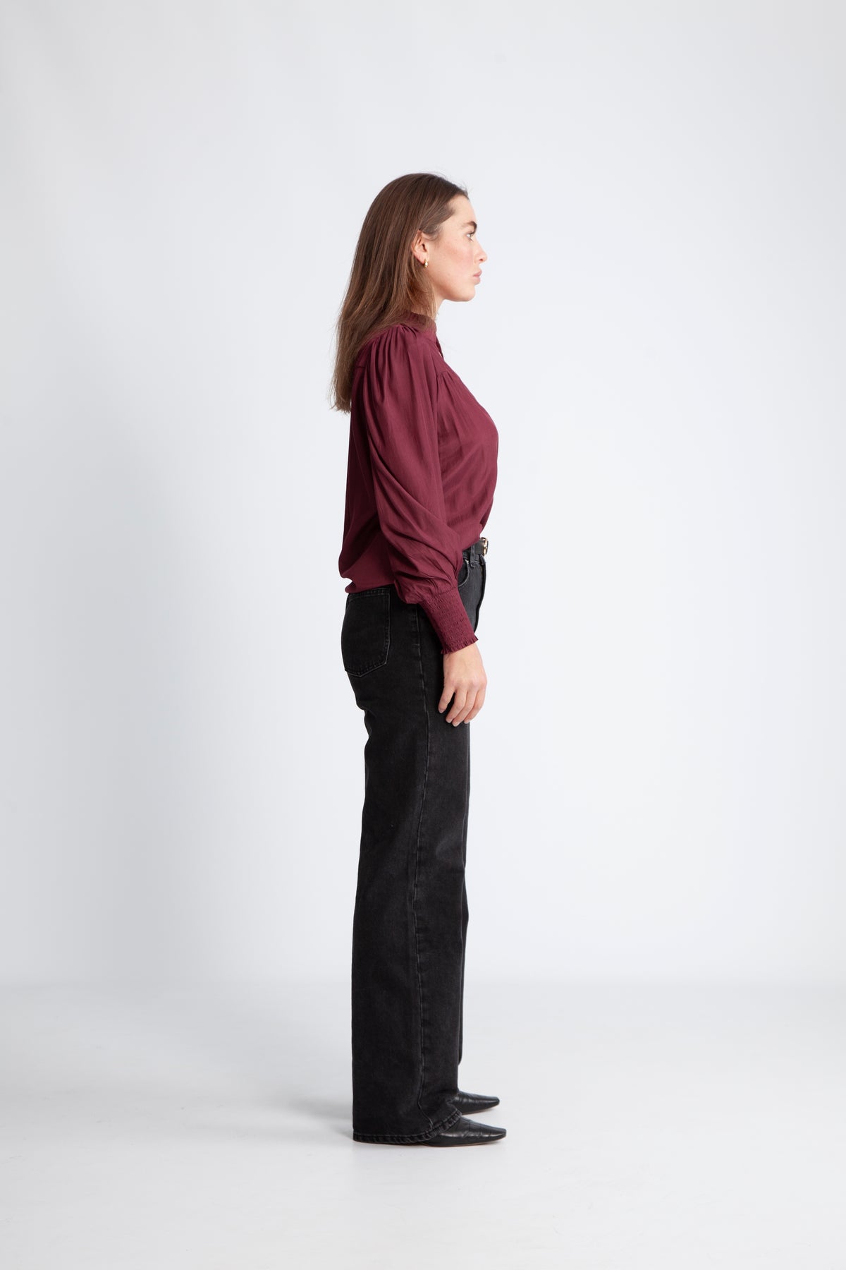Ailacc Petra V-Shirt - Burgundy