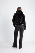 Adina Fake Fur Jacket - Black