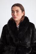 Adina Fake Fur Jacket - Black