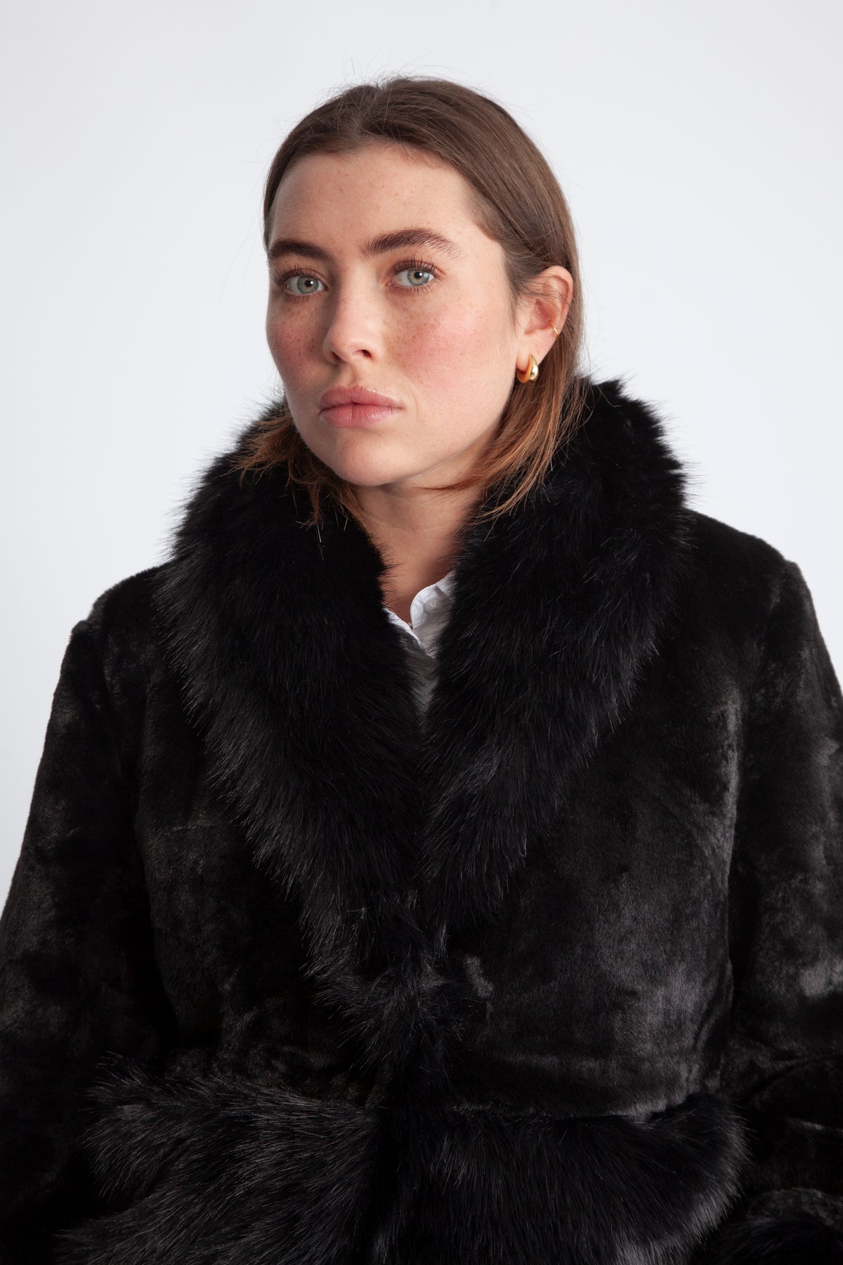 Adina Fake Fur Jacket - Black