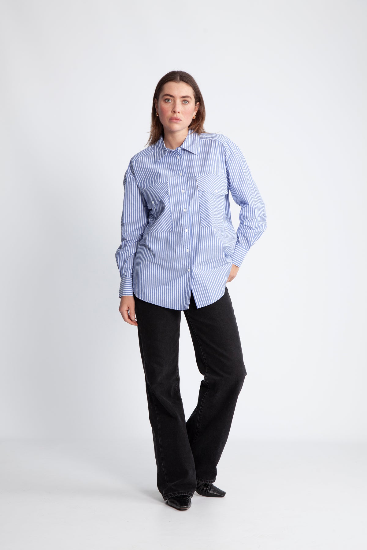 Part Two ParinazPW Skjorta - Amparo Blue Stripe