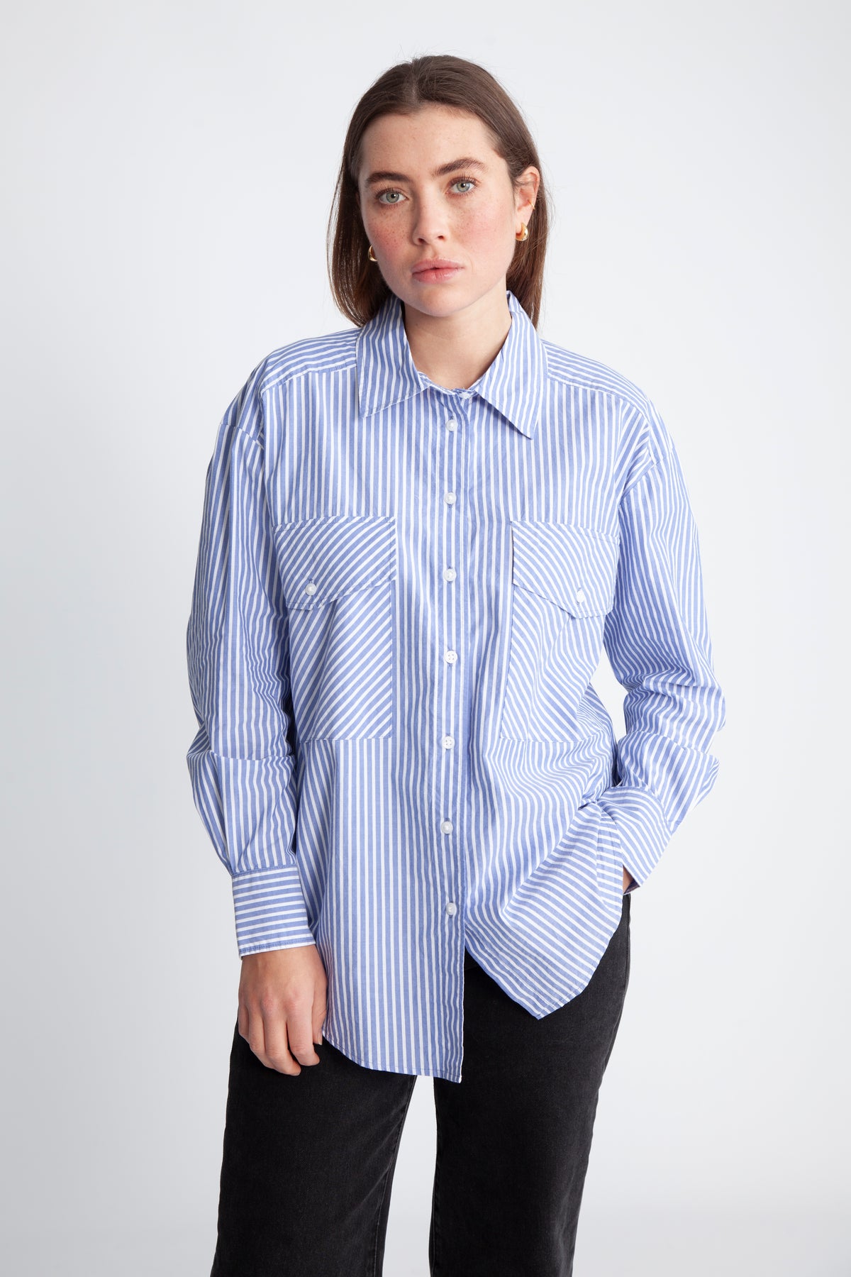 Part Two ParinazPW Skjorta - Amparo Blue Stripe